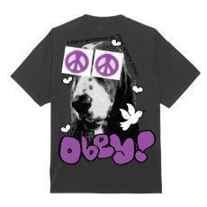 画像1: OBEY Peace Eyes Heavyweight S/S T-Shirts Vintage Black / オベイ ピース アイズ Tシャツ ビンテージブラック (1)
