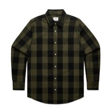 画像1: AS Colour Check Shirts ArmyｘBlack (1)