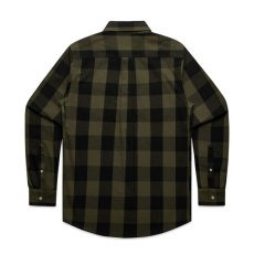 画像2: AS Colour Check Shirts ArmyｘBlack / エーエスカラー チェックシャツ アーミーｘブラック (2)