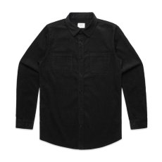 画像1: AS Colour Cord Shirts Black / エーエスカラー コーデュロイ シャツ ブラック (1)