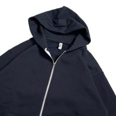 画像2: Los Angeles Apparel 14oz Heavy Fleece Full Zip Hoodie Navy / ロサンゼルスアパレル 14オンス ヘビーフリース フルジップ スウェットフーディ ネイビー (2)