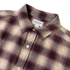 画像2: Arizona Jean Co. L/S Flannel Check Shirts PurpleｘTan (2)