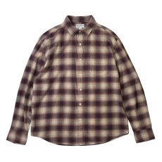 画像1: Arizona Jean Co. L/S Flannel Check Shirts PurpleｘTan (1)
