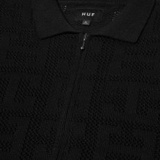 画像3: HUF Monogram Jacquard Zip Sweater Black / ハフ モノグラム ジャガード ジップ セーター ブラック (3)
