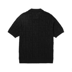 画像2: HUF Monogram Jacquard Zip Sweater Black / ハフ モノグラム ジャガード ジップ セーター ブラック (2)