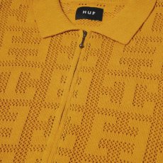 画像3: HUF Monogram Jacquard Zip Sweater Dijon / ハフ モノグラム ジャガード ジップ セーター ディジョン (3)