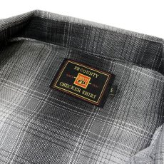 画像5: FB County S/S Checker Flannel Zip Shirts BlackｘGrey / エフビーカウンティ チェッカー フランネル ジップシャツ ブラックｘグレー (5)