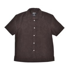 画像1: Massive Clothing S/S Corduroy Shirts D.Brown / マッシブクロージング ショートスリーブ コーデュロイ シャツ ダークブラウン (1)