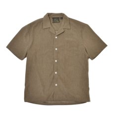画像1: Massive Clothing S/S Corduroy Shirts Brown / マッシブクロージング ショートスリーブ コーデュロイ シャツ ブラウン (1)