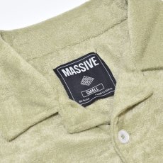 画像2: Massive Clothing S/S Pile Shirts Green / マッシブクロージング ショートスリーブ パイル シャツ グリーン (2)