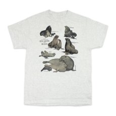 画像1: Liberty Graphics Sea Lion & Seals S/S T-Shirts Ash / リバティグラフィックス ショートスリーブ Tシャツ アッシュ (1)