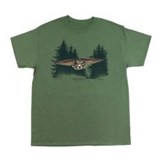 画像1: Liberty Graphics Owl in Flight S/S Tee - Olive (1)