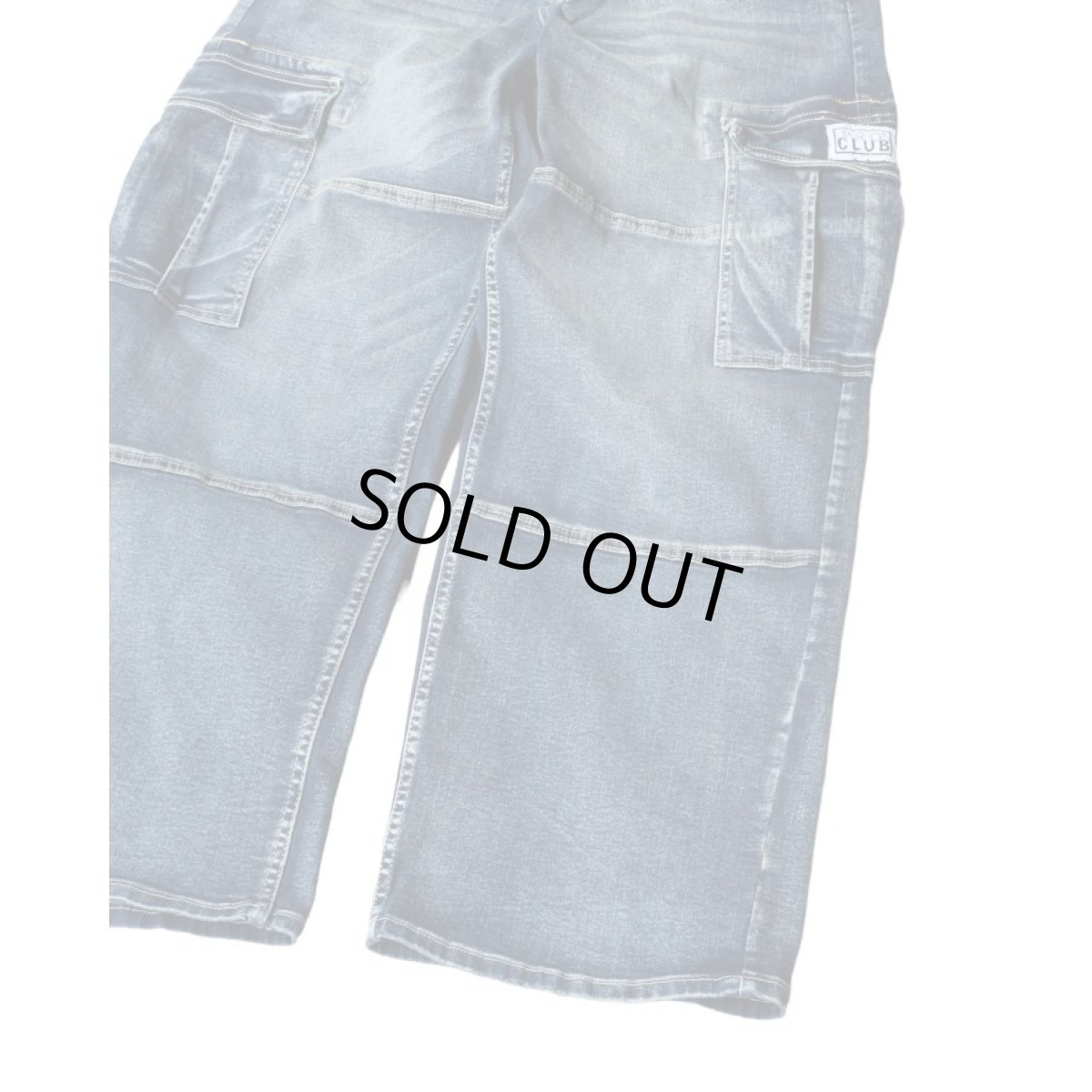 画像8: PRO CLUB Heavyweight Baggy Fit Denim Cargo Pant Dark Stonewash (8)