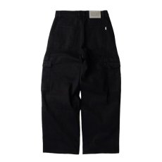画像2: PRO CLUB Heavyweight Baggy Fit Denim Cargo Pant Black (2)