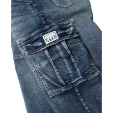 画像5: PRO CLUB Heavyweight Baggy Fit Denim Cargo Pant Dark Stone Wash (5)
