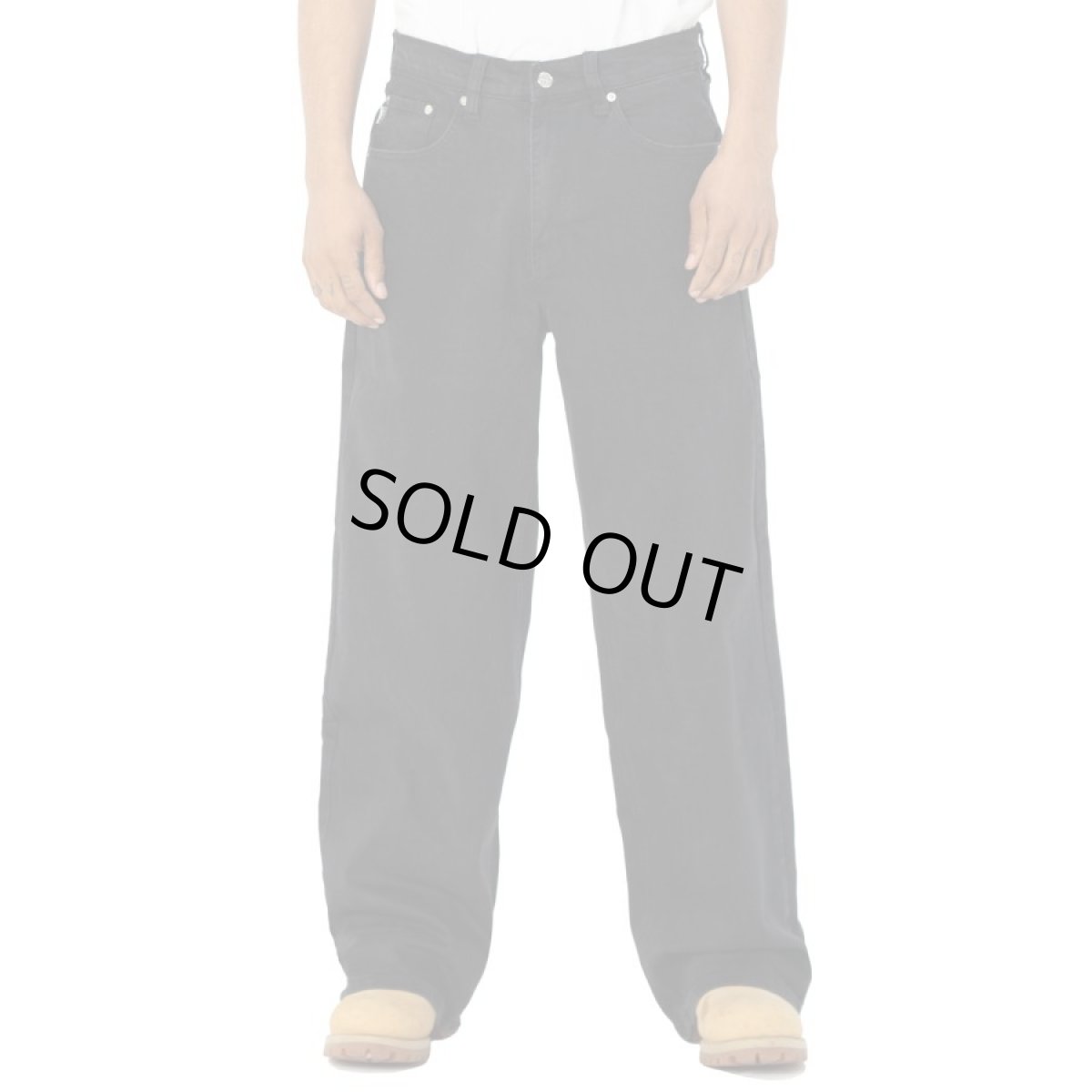 画像8: PRO CLUB Heavyweight Baggy Fit Denim Pant Black (8)