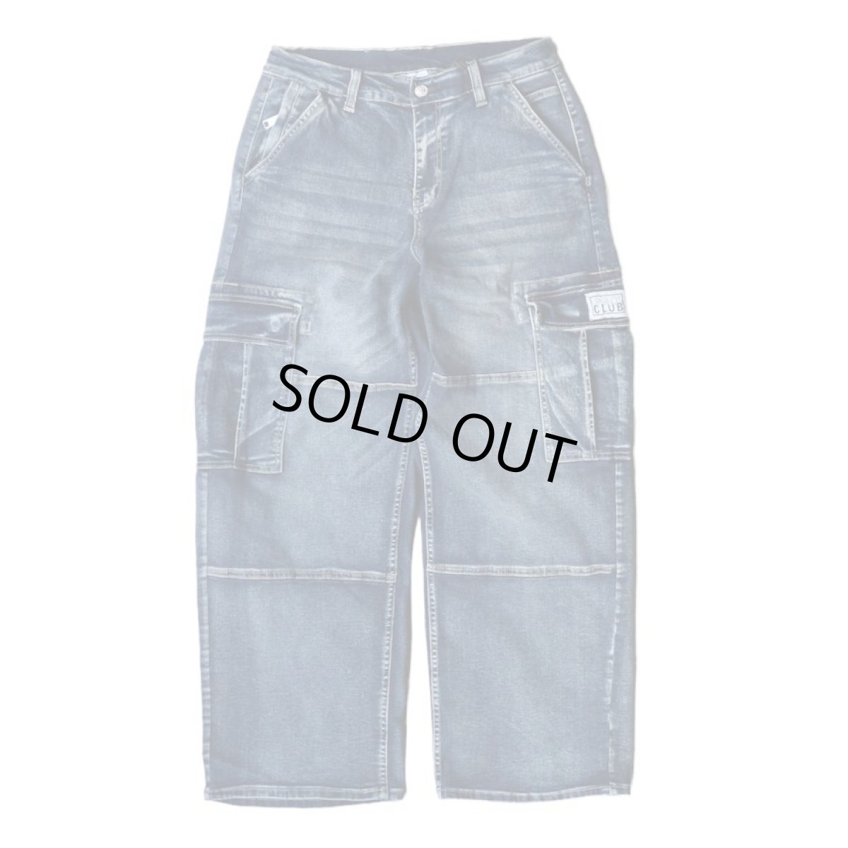 画像1: PRO CLUB Heavyweight Baggy Fit Denim Cargo Pant Dark Stonewash (1)