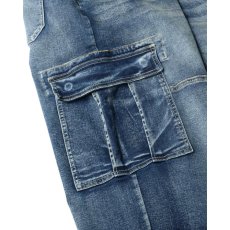 画像4: PRO CLUB Heavyweight Baggy Fit Denim Cargo Pant Dark Stone Wash (4)