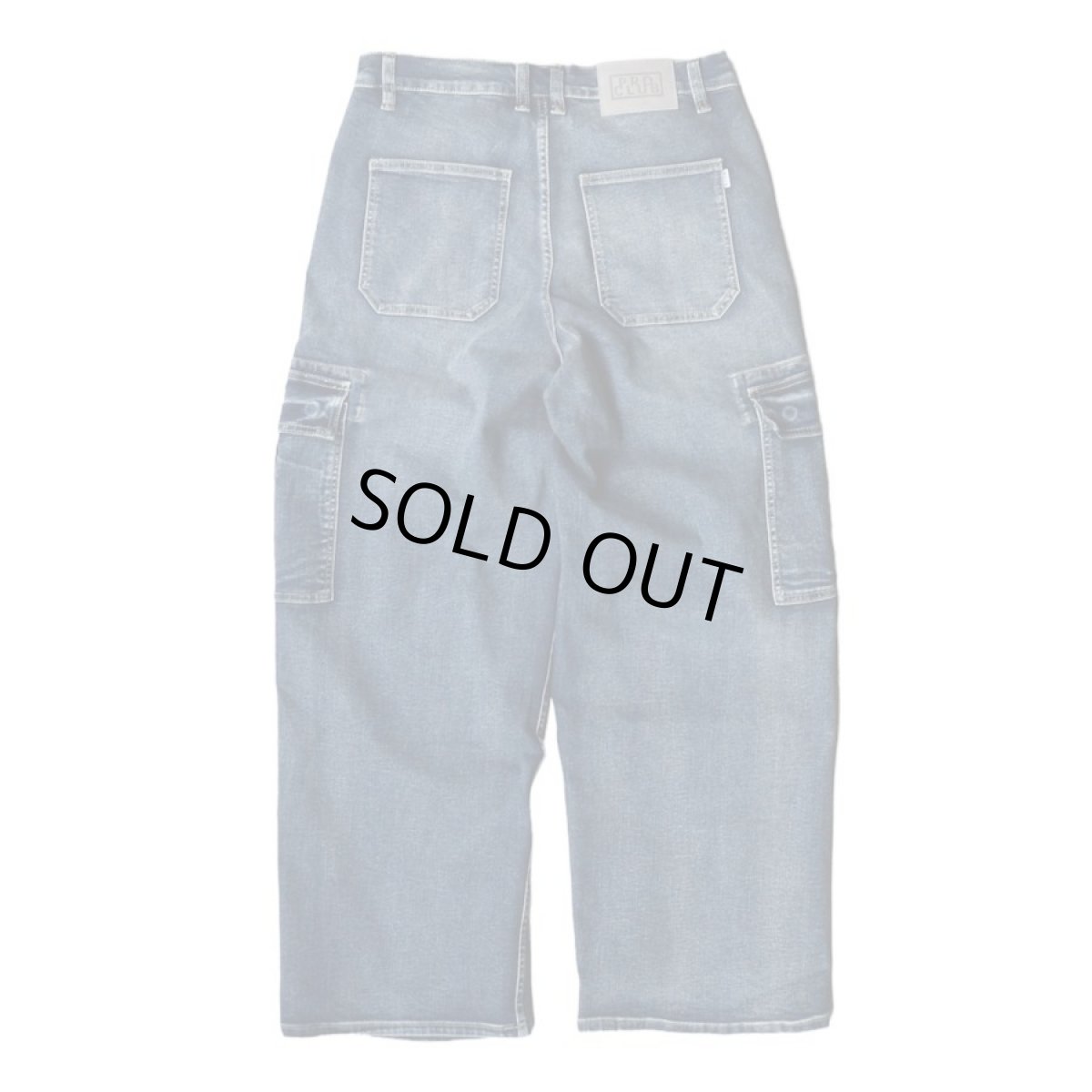 画像2: PRO CLUB Heavyweight Baggy Fit Denim Cargo Pant Dark Stonewash (2)