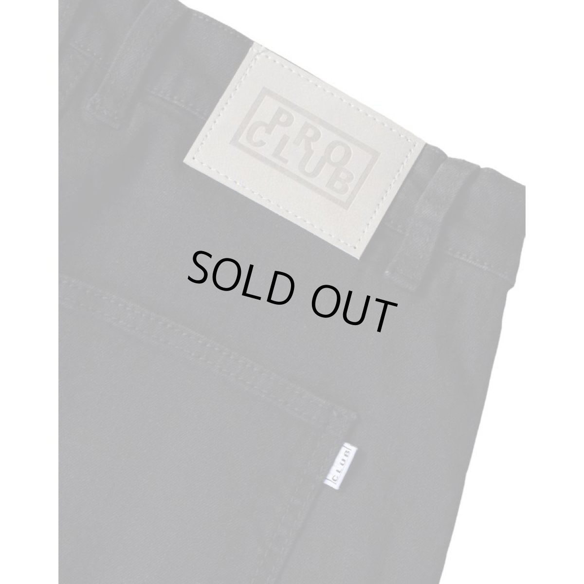 画像3: PRO CLUB Heavyweight Baggy Fit Denim Cargo Pant Black (3)