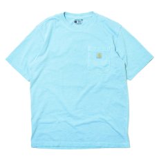 画像1: RAWDRIP Custom Carhartt Pigment Dye Pocket T-Shirts Turquoise Blue (1)