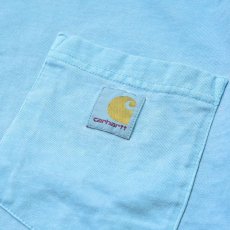 画像3: RAWDRIP Custom Carhartt Pigment Dye Pocket T-Shirts Turquoise Blue (3)