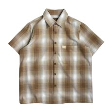 画像1: FB County S/S Checker Flannel Shirts - Tan/White (1)