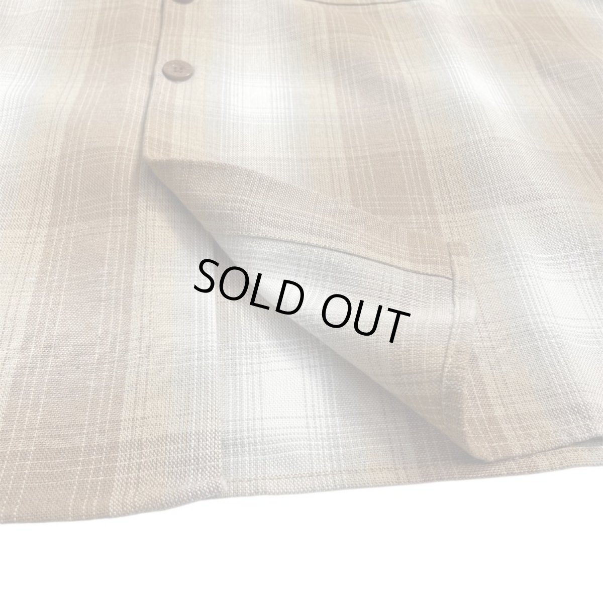 画像3: FB County S/S Checker Flannel Shirts - Tan/White (3)