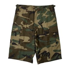 画像1: Rothco Long Length Camo BDU Shorts Woodland Camo (1)