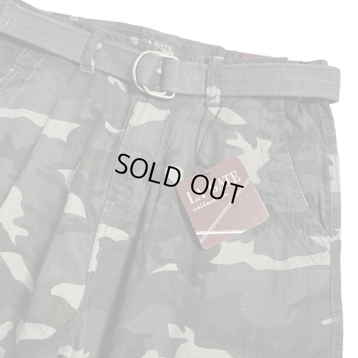 画像3: LA Gate Long Length Cargo Shorts Dk.Grey Camo (3)