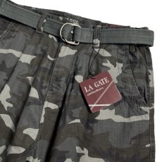 画像3: LA Gate Long Length Cargo Shorts Dk.Grey Camo (3)