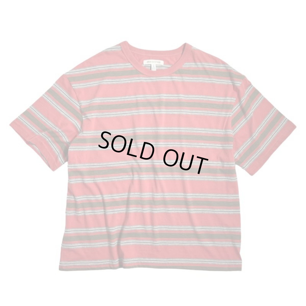 画像1: Urban Outfitters S/S Oversized Border T-Shirts Red (1)