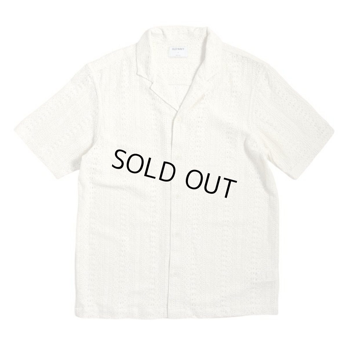 画像1: Old Navy S/S Mesh Camp Shirts Off White (1)