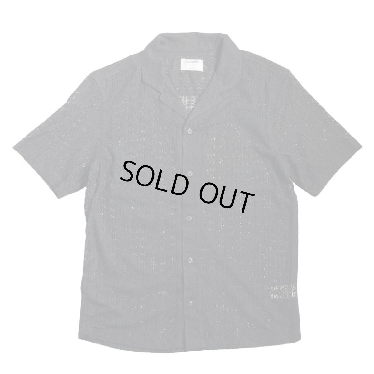 画像1: Old Navy S/S Mesh Camp Shirts Black (1)