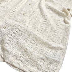 画像3: Old Navy S/S Mesh Camp Shirts Off White (3)