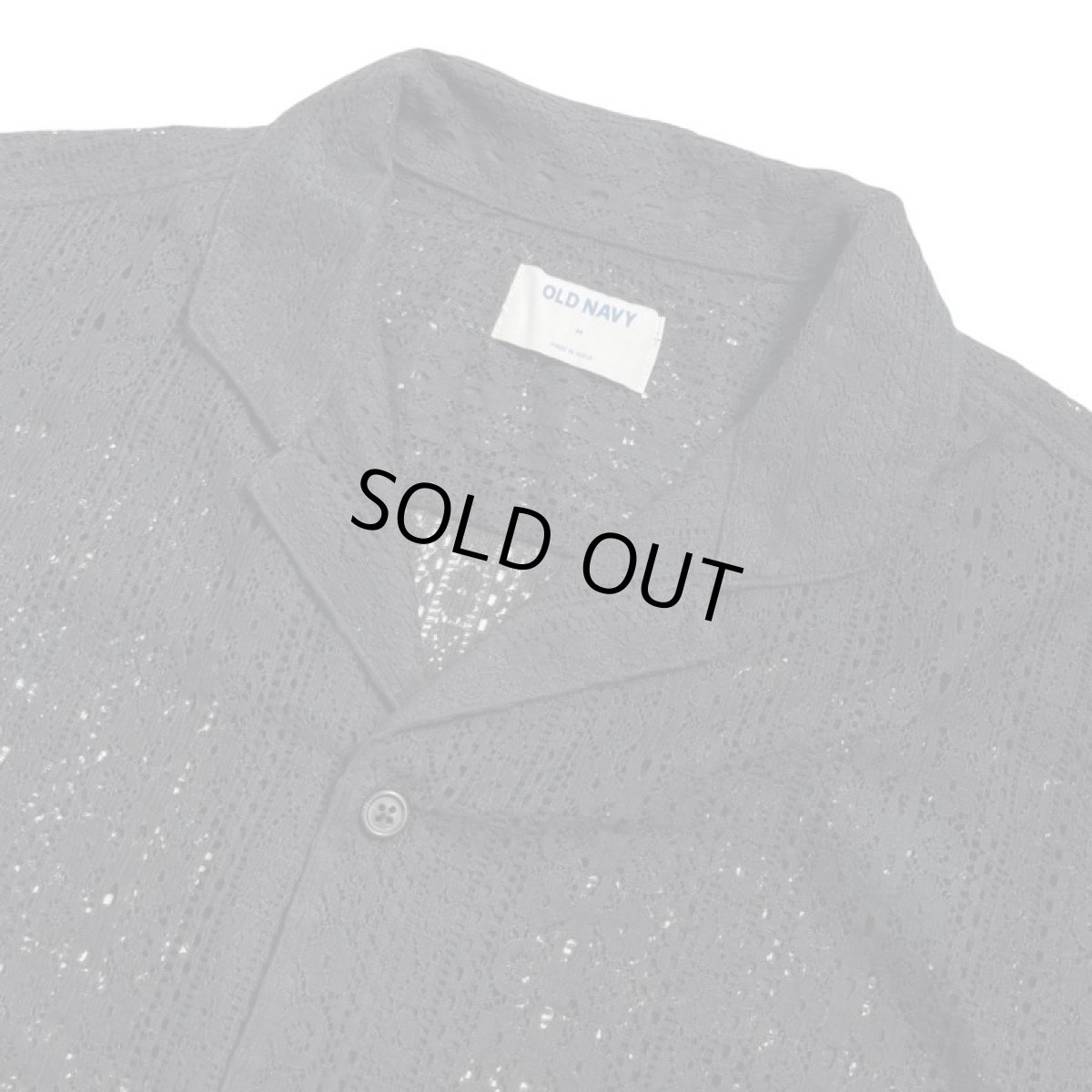 画像2: Old Navy S/S Mesh Camp Shirts Black (2)