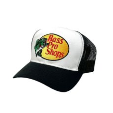 画像1: Bass Pro Shops Mesh Trucker Cap BlackｘWhite (1)