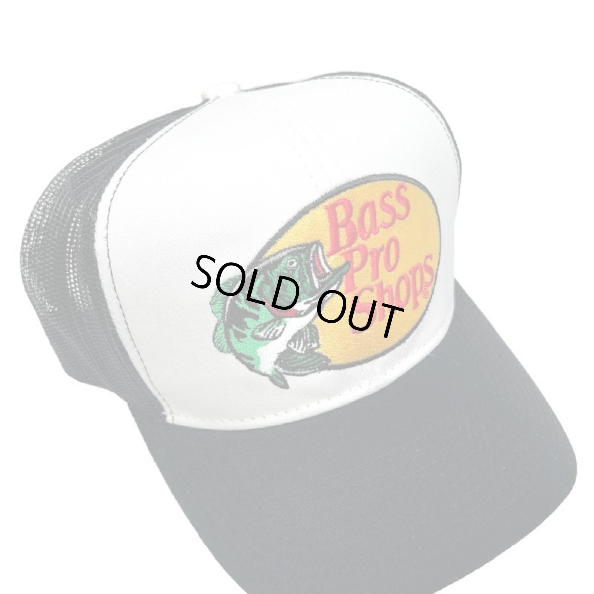画像2: Bass Pro Shops Mesh Trucker Cap BlackxWhite (2)