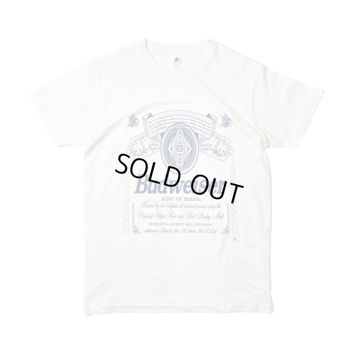 画像1: Budweiser Bud Beer #M7182 T-Shirts White (1)