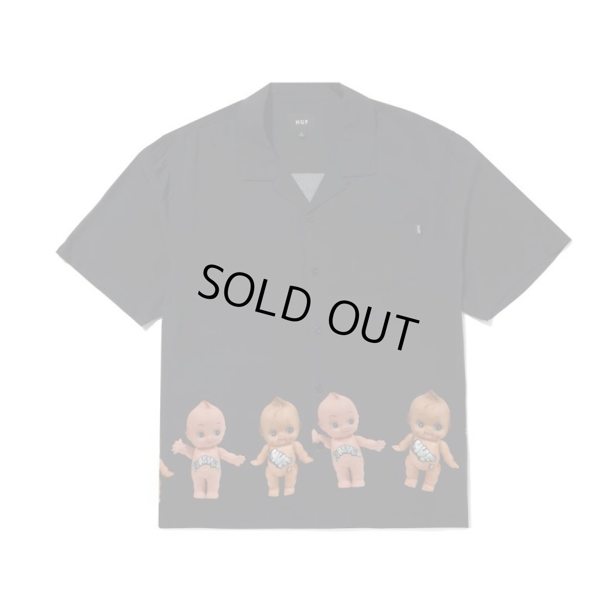 画像1: HUF Tagged Resort Shirts Black (1)