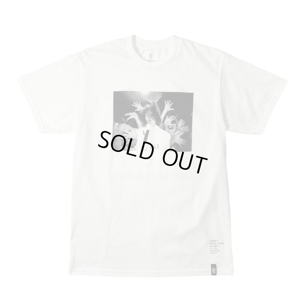 画像1: Girl Skateboards Spike Photo Karen O T-Shirts White (1)