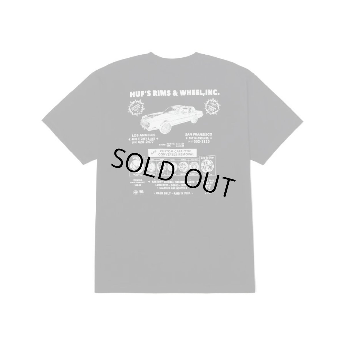 画像1: HUF Rims & Wheel T-Shirts Black (1)