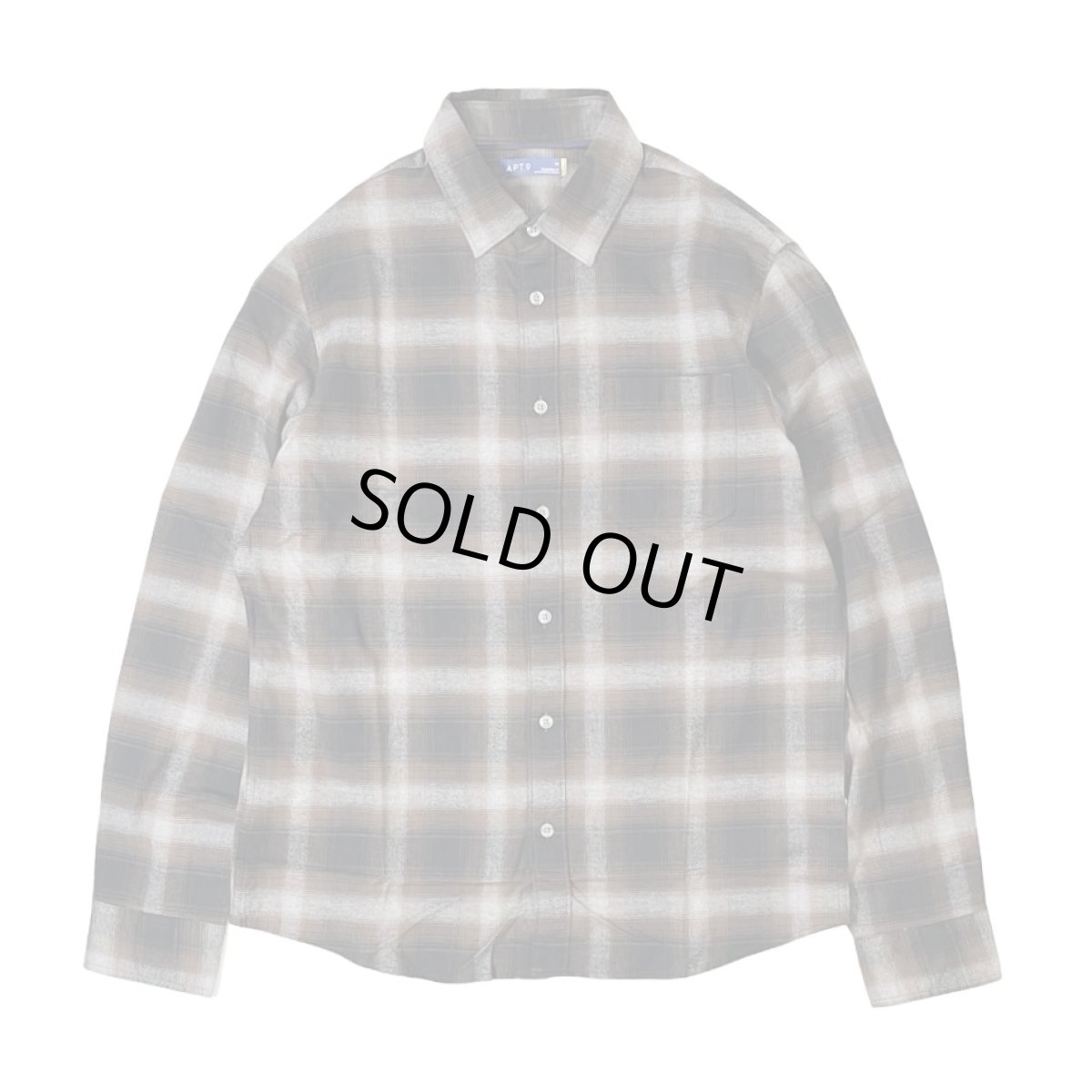 画像1: APT.9 L/S Flannel Check Shirts Brown (1)