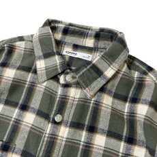 画像2: Sonoma Goods L/S Flannel Check Shirts Pink Pop Olive Plaid (2)
