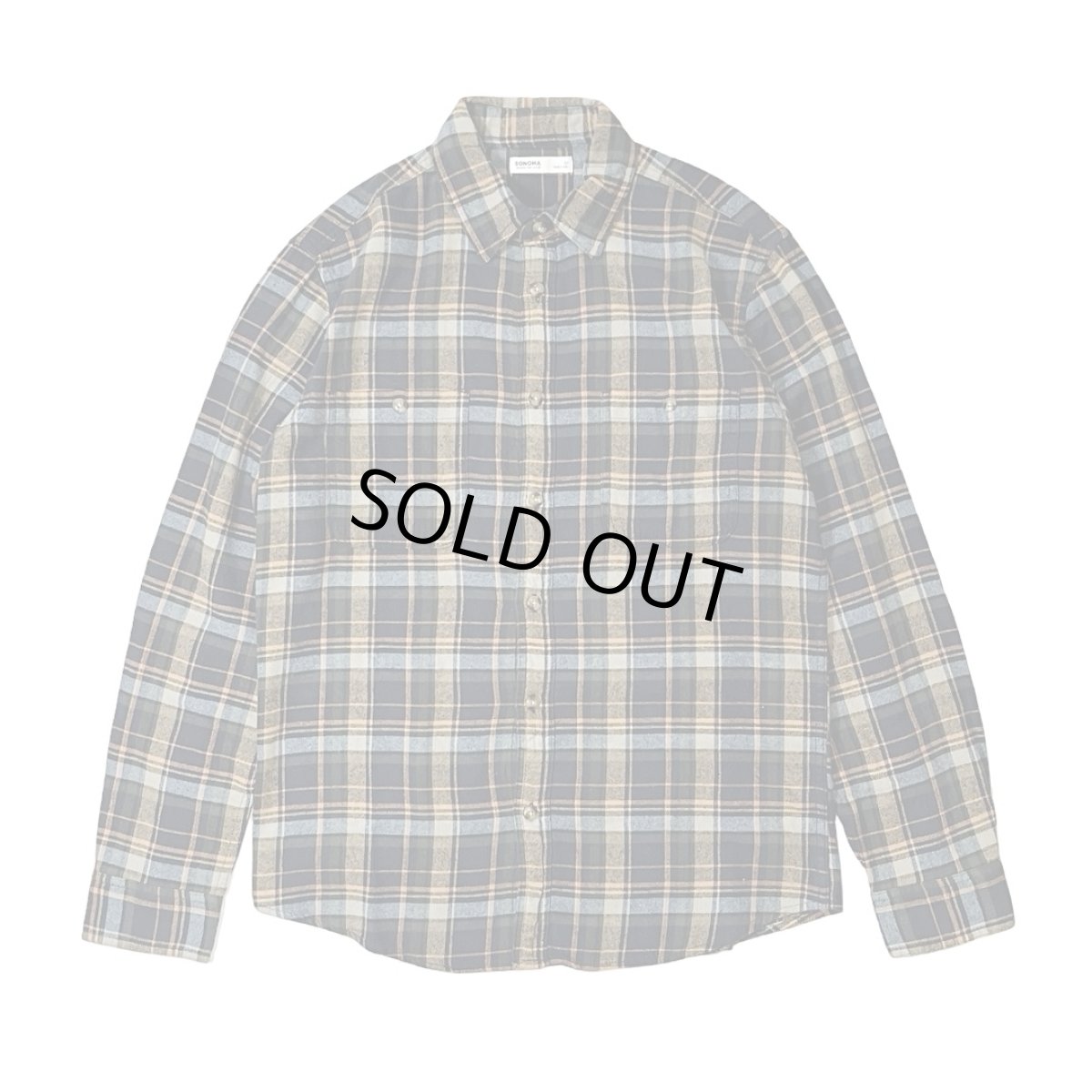 画像1: Sonoma Goods L/S Flannel Check Shirts NavyｘOliveｘPink Plaid (1)