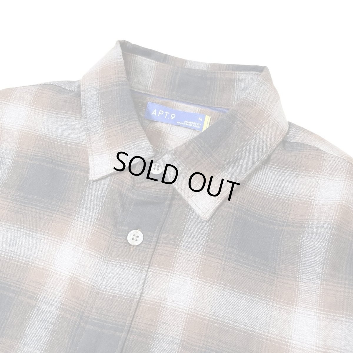 画像2: APT.9 L/S Flannel Check Shirts Brown (2)