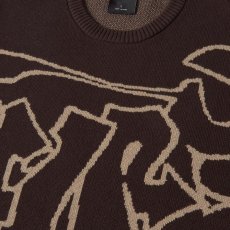画像3: HUF Outlines Crewneck Sweater Espresso (3)