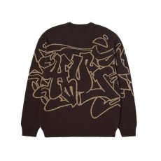 画像2: HUF Outlines Crewneck Sweater Espresso (2)