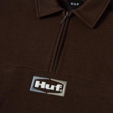 画像3: HUF Slate Quarter Zip Fleece Espresso (3)