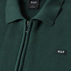 画像3: HUF Anton Zip Overdyed Sweater Hunter Green (3)